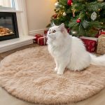Beige Soft Fluffy Shaggy Washable Rug