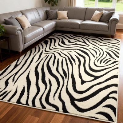 Terracotta orange green floral vintage medallion washable rug.