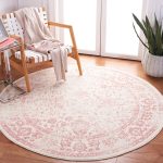 Ivory Rose Distressed Vintage Floral Rug