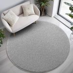 Grey Modern Solid MemoryFoam Washable Rug